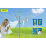 Schoir parapluie novaplus 600 lift schoir  linge + tendeur automatique, prise de terre - juwel