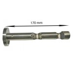 Secodir - 1 support plafond double pour tringle a rideau ø20 mm l 17 cm coloris - nickel satiné Secodir - 1 support plafond double pour tringle a rideau ø20 mm l 17 cm coloris - nickel satiné