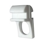 20 glisseurs assymetriques pour tringle rail coloris - blanc