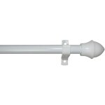 Bistrot - tringle  rideau extensible de 50  70 cm  12mm coloris - blanc