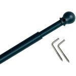 Tringle boule extensible 8 mm 30 - 50 cm coloris - graphite