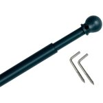 Tringle boule extensible 8mm 40 - 70cm coloris - graphite