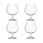 Secret de gourmet - lot de 4 verres design 'cognac' 40cl transparent