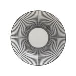 Secret de gourmet - lot de 6 assiettes creuses porcelaine 'lunis' 20cm noir