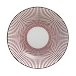 Secret de gourmet - lot de 6 assiettes creuses porcelaine 'lunis' 20cm rouge