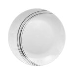 Secret de gourmet - lot de 6 assiettes  dessert 'soft grey' 20cm blanc
