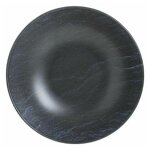 Secret de gourmet - lot de 6 assiettes plates 'cadence' 27cm noir