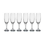 Secret de gourmet - lot de 6 fl�tes � champagne 'paola' 21cl transparent