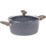 Secret de gourmet - faitout en aluminium forg de 28 cm avec effet pierre grise ? cuisine durable et ...