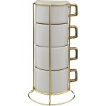 Secret de gourmet - gobelets en cramique sur support arya, 170 ml, 4 pices