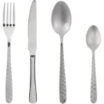 Secret de gourmet - m�nag�re 24 pi�ces en inox mod�le flora - couverts �l�gants pour la cuisine et la ...