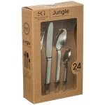 Secret de gourmet - mnagre en inox - 24 pices - jungle - argent - livraison gratuite