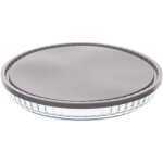 Secret de gourmet - plat rond en verre avec couvercle en silicone, diamtre 27 cm, livraison gratuite ...