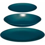 Secret de gourmet - service de 10 assiettes colorama - bleu - d 26 cm - livraison gratuite
