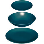 Secret de gourmet - service de 10 assiettes colorama - bleu - d 26 cm - livraison gratuite