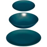 Secret de gourmet - service de 10 assiettes colorama - bleu - d 26 cm - livraison gratuite