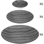 Secret de gourmet - service de 18 assiettes en porcelaine 'bohemia'  motif zbr - noir / blanc - d ...