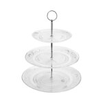 Secret de gourmet - serviteur à 3 Étages 'renaissance' 33cm transparent Secret de gourmet - serviteur à 3 Étages 'renaissance' 33cm transparent