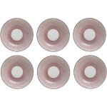 Secret de gourmet - set de 6 assiettes creuses lunis - d 20, 5 cm - rouge - livraison gratuite