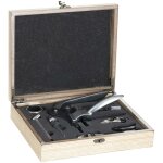 Secret de gourmet - set de sommelier dans une bote en bois, 9 pices