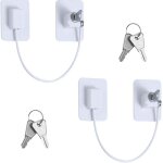 Securite 2 pcs fenetre enfant, serrures protection fenetre enfant avec 4 cl�s, forte adh�sif serrure ...