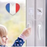 Securite fenetre enfant: [x2 pieces] norme eu sans percer entrebailleur placard, bloque porte, serrure ...