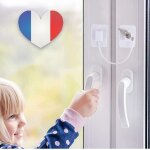 Securite fenetre enfant: [x2 pieces] norme eu sans percer entrebailleur placard, bloque porte, serrure ...