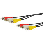 Cordon 3 rca mâle / mâle 1, 50 mètre Cordon 3 rca mâle / mâle 1, 50 mètre