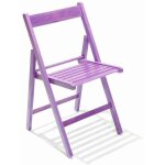 Chaise pliante peu encombrante en bois de htre violet maison pub mer jardin