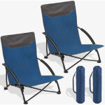 Sekey lot de 2 chaises pliantes de plage ? fauteuils ultra - l�gers et compacts � assise basse ? dossier ...
