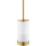 Selection porte - balais de wc mural en verre et m�tal avec fixations cach�es, cool sunrise bross� (41076gn0) ...