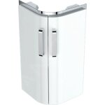 Geberit - selnova compact - meuble pour lavabo, 425x330x604 mm, 2 portes, blanc brillant / blanc mat ...