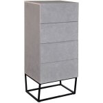 Semainier logam 4 tiroirs marbre