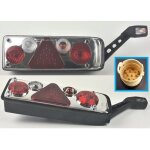 Semi - remorque stop arri�re droit avec feu de gabarit, type krone avec prise