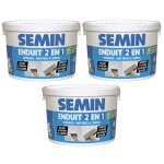 Semin - lot de 3 enduits 2 en 1 multifonctions joint et lissage de la plaque de ptre - intrieur - seau ...