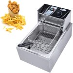 Senderpick - 6l 2500w friteuse �lectrique acier inoxydable cuisine professionnelle zone froide friteuse ...
