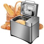 Machine � pain 650 w, acier inoxydable, enti�rement automatique, avec fonction minuterie 15 heures, 19 ...