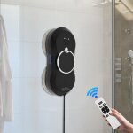 Robot laveur de vitres avec vaporisateur d'eau automatique, t�l�commande avec anti - chute 5600pa