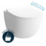 Vitra - sento cuvette compacte 49, 5 cm avec fixations invisibles + abattant ultra - fin softclose (sentocompa ...