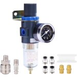 S�parateur d'eau � air comprim�, r�ducteur de pression pour compresseur, filtre 1 / 4'' avec raccord ...