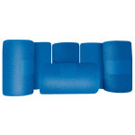 18 bandes cohsives de contention couleur bleue