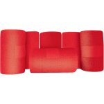 18 bandes cohsives de contention couleur rouge