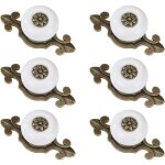 Lot de 6 boutons de porte ronds vintage avec vis pour armoire, bureau, table de chevet, bibliothque, ...