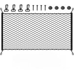 Filet de rangement pour coffre de voiture, 110x60cm, lastique, adapt  la plupart des coffres de voiture ...