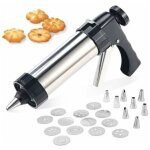 [jamais utilis�] seringue patisserie inox professionnelle presse a biscuit pistolet patisserie avec 13 ...