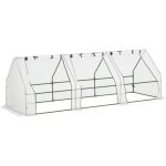 Serre avec 3 fen�tres enroulables, film de maille pe, serre en acier, serre pour balcon, jardin, serre ...