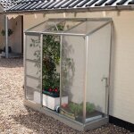 Serre adoss�e 1, 30 m� en polycarbonate 4 mm - ida 1300, couleur noir
