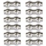 Serre - c�ble , serre cable acier 3mm 12 pi�ces serre c�bles duplex pince de c�ble acier inoxydable 304 ...