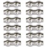 Serre - c�ble , serre cable acier 3mm 12 pi�ces serre c�bles duplex pince de c�ble acier inoxydable 304 ...