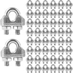 Serre cable inox, serre cable acier, serre - c�bles etrier u pour c�ble m�tallique, fil, corde, 40pcs ...